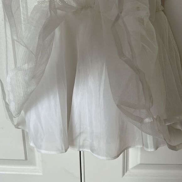 12 Month Baby Girls Tiered Pearl Sleeveless Dress - Picture 8 of 8